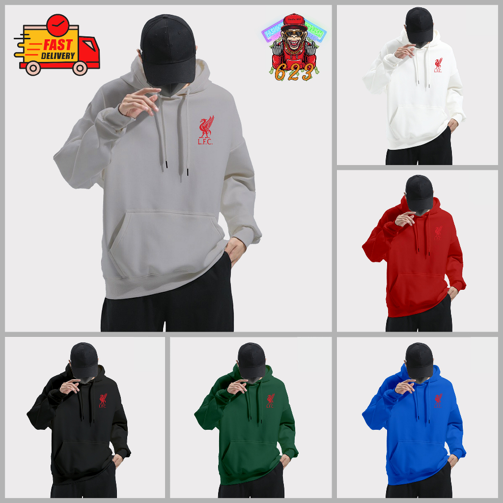 LIVERPOOL Hoodie Man Unisex Kpop Jacket Long Sleeve Streetwear Baju Lelaki Baju Sejuk Football