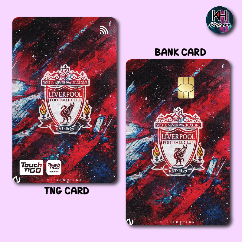 LIVERPOOL FC - TOUCH N GO CARD / ATM CARD STICKER COVER, TNG CARD, BANK CARD