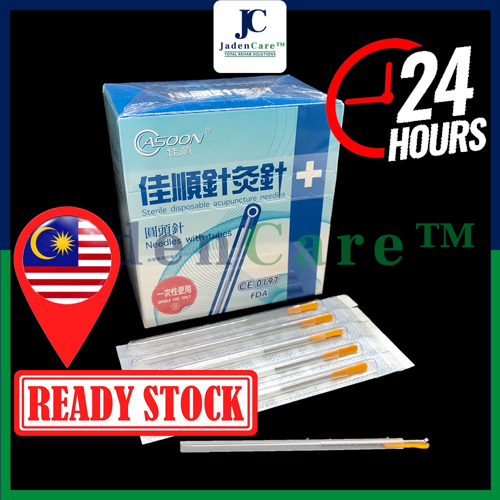 【LOCAL-FAST】 Acupuncture Needle WITH TUBE (100pcs/Box) CASOON 针灸针 管针 Jarum Akupuntur Tiub Akupunktur