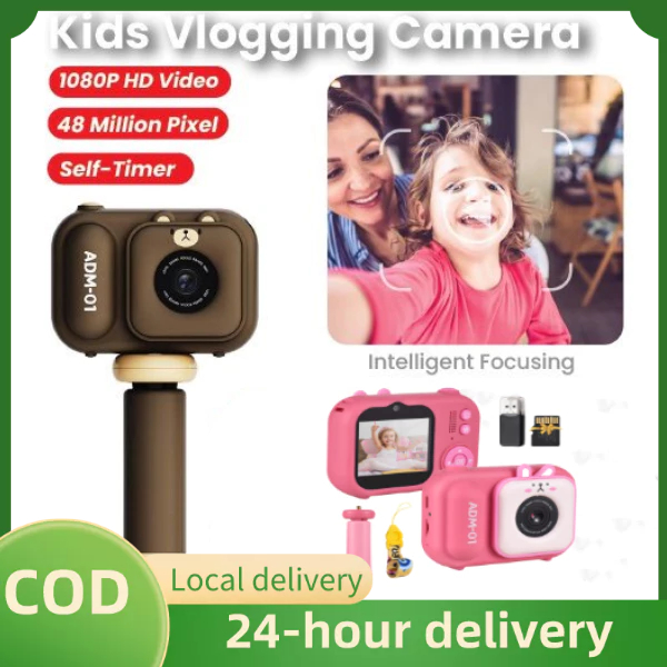 [Local delivery] Andoer Kids Digital Camera Children Educational Kid Digital Camcorder Video Recorder Camera 2.4 Inch Ips HD Screen