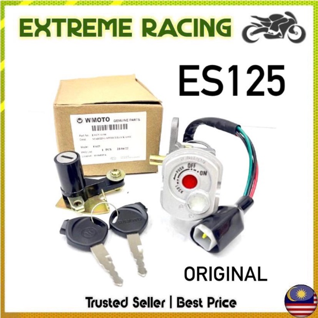 Local & Original ES125-11.04 Main Switch Set Key Set Mainswitch Kunci Suis Starting Lock Assy Comp WMOTO ES 125 ES125