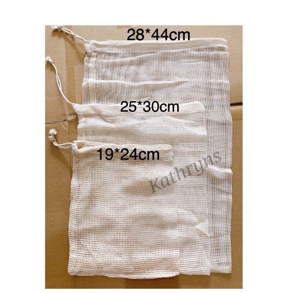 [Local Seller] Reusable Organic mesh produce bag shopping grocery fruit vegetable bag