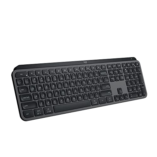 Logitech MX Keys S Wireless Keyboard, Low Profile, Quiet Typing, Backlighting, Bluetooth, USB C Rechargeable for Windows PC, Linux, Chrome, Mac - Graphite - With Free Adobe Creative Cloud Subscription