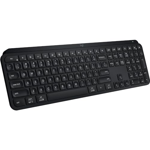 Logitech MX Keys S Wireless Backlit Keyboard with Programmable Keys - Black (Renewed)