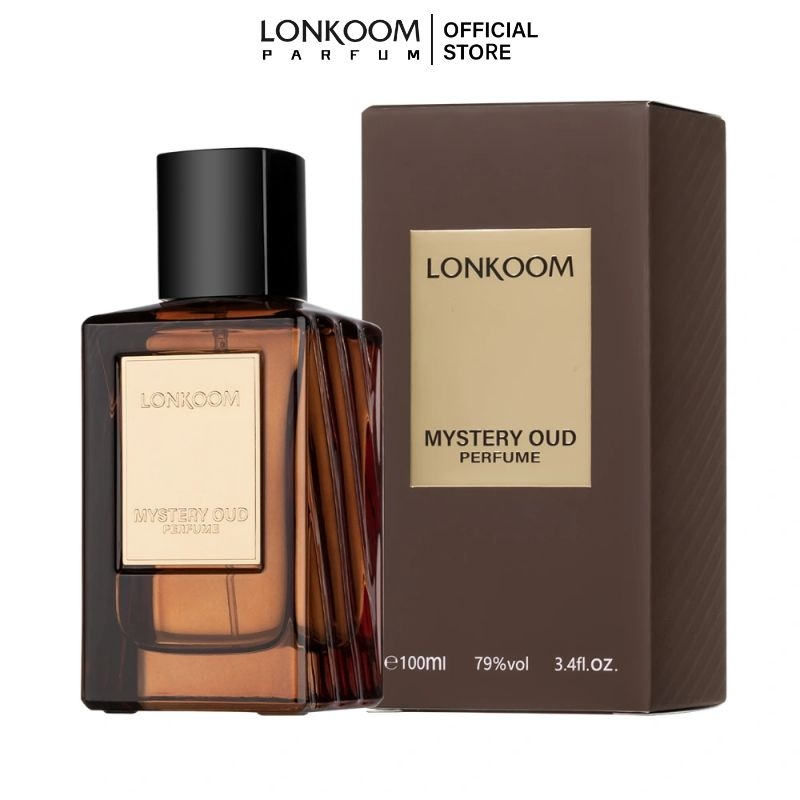 LONKOOM Perfume MYSTERY OUD PERFUME for men Longlasting Minyak Wangi Gift Oriental Woody Fragrance (100ml)