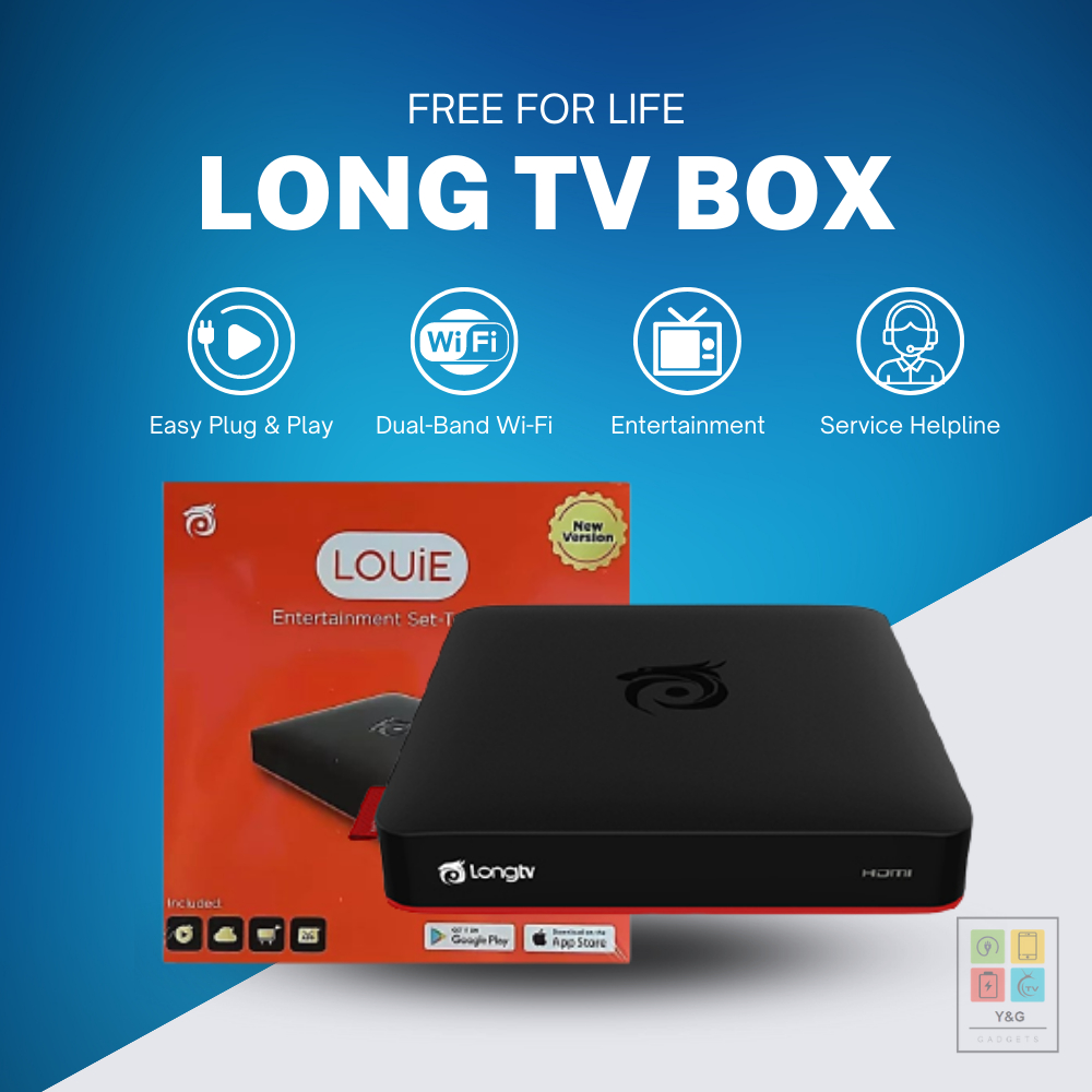 LOUIE Longtv Box Original Android Player with #NETFLIX YOUTUBE GAMING + FREE GIFT (SHIP FROM MALAYSIA)