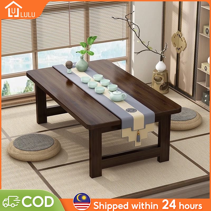 LU-Bamboo Tea Table Window Small Tea Table Foldable Bay Window Table Coffee Table Balcony Tea Table meja teh 小桌子/茶几桌