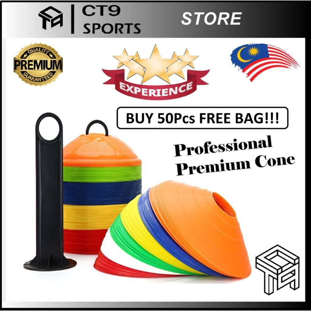 【LUXURY】 2024 Football Training Cone Pro Disc Cones Marker Disc Cone Agility Soccer Cones Kon Latihan Bola Sepak 专业足球圆盘锥