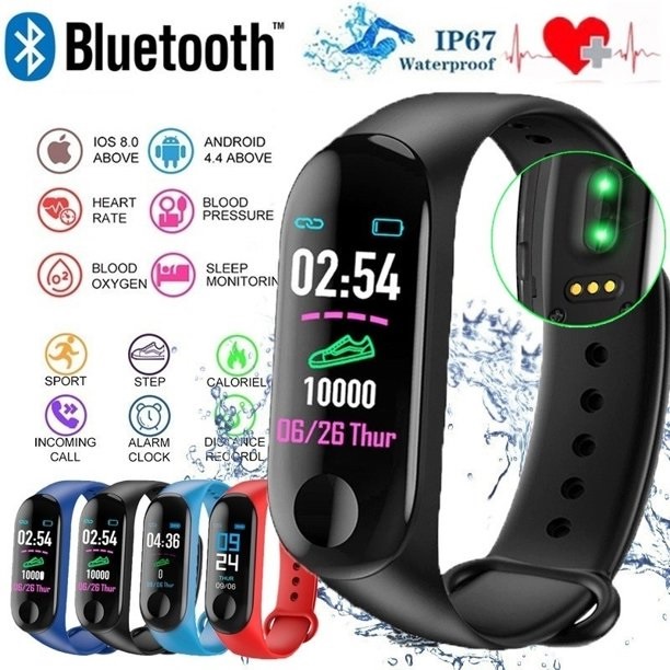 M6 Smart Band Waterproof Smart Watch Digital Display Touch Control Smart Bracelet Fitness Tracker