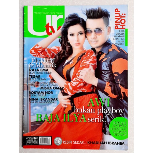 Majalah URTV | 1 - 15 Mei 2014 | Bil. 860 | Cover Awi Rafael dan Raja Ilya