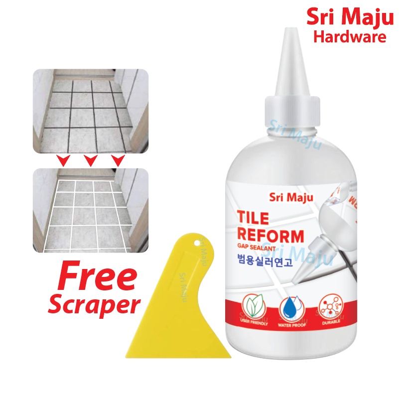 MAJU Tile Reform Waterproof White Gap Sealant Grout Filler Anti Fungus Wall Mosaic Repair Fill Retak Simen Celah Mozek