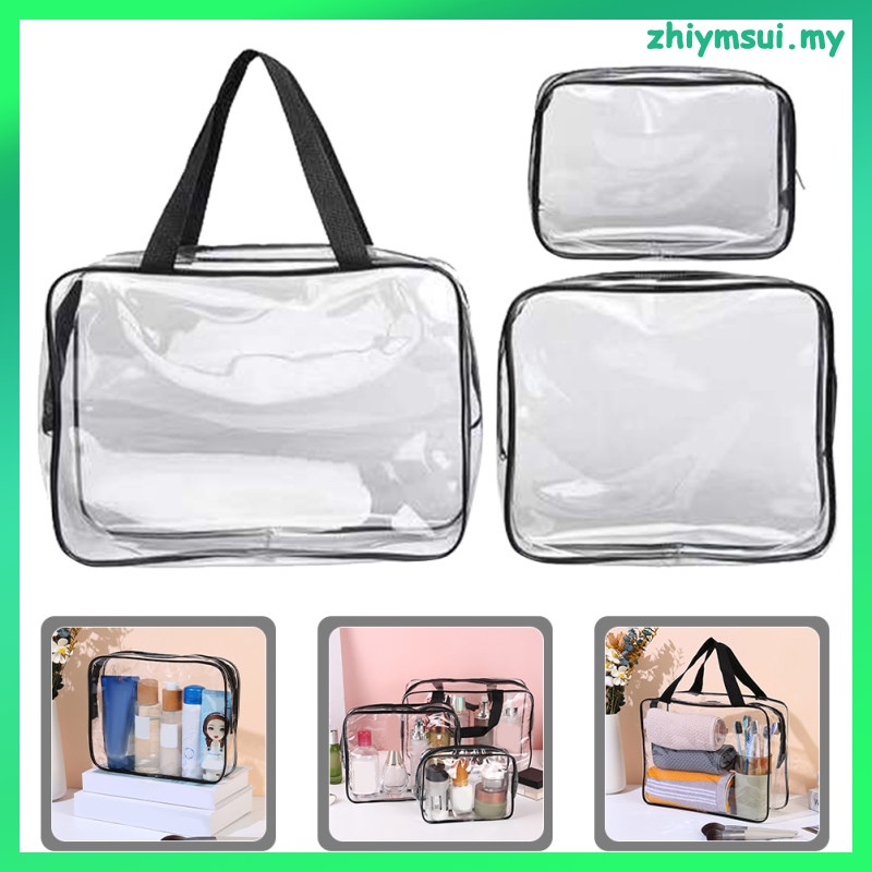 Makeup Cosmetic Organizerpouch Travel Toiletrylarge Carry Outdoor Holder Packs Airport Zipper Compliant Airline Clear Portable zhiymsui.my