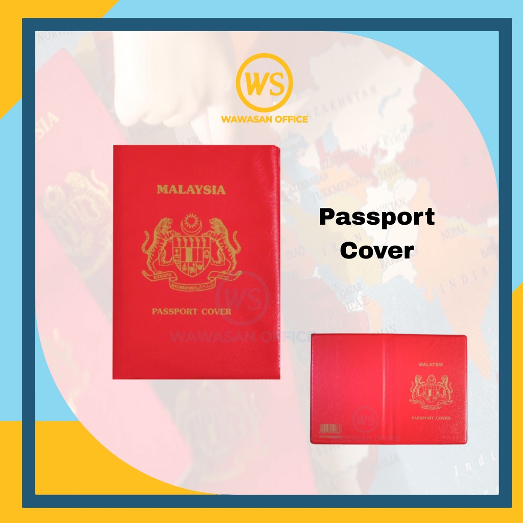 Malaysia Passport Cover Leather Malaysian Passport Holder Leather Pasport Cover Faux Leather 护照套(9cmx13cm - 1pc)