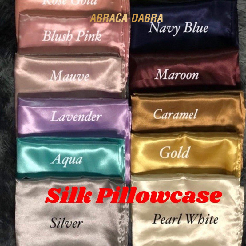 【Malaysia Ready Stock】Abraca Dabra 16 Colour Satin Soft Silk 1 pc pillowcase Solid 100% Quality Cool Feeling bolster case pillow cover 48x74cm Sarung Bantal Plain pillow Case hari raya