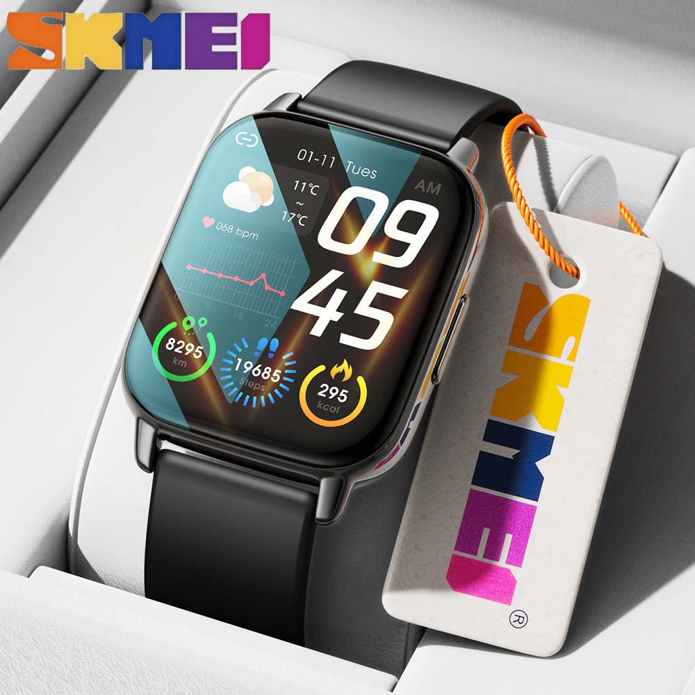 【Malaysia Stock】SKMEI Smart watch Waterproof With Bluetooth Call Mini Smartwatch Blood Pressure Blood Oxygen Sleep Monitoring jam tangan lelaki