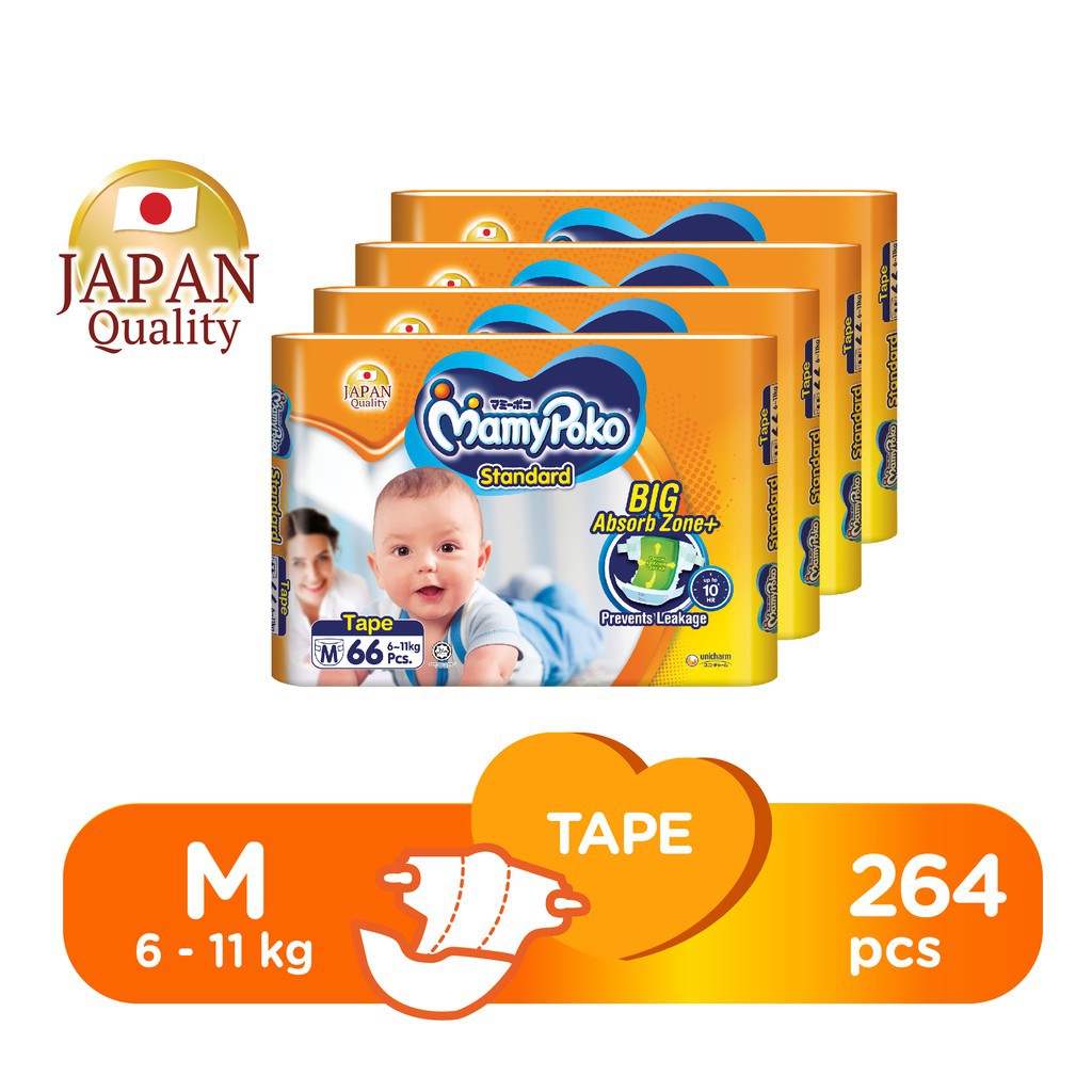 MamyPoko Standard Tape M66 / L54 / XL42 x 4 packs