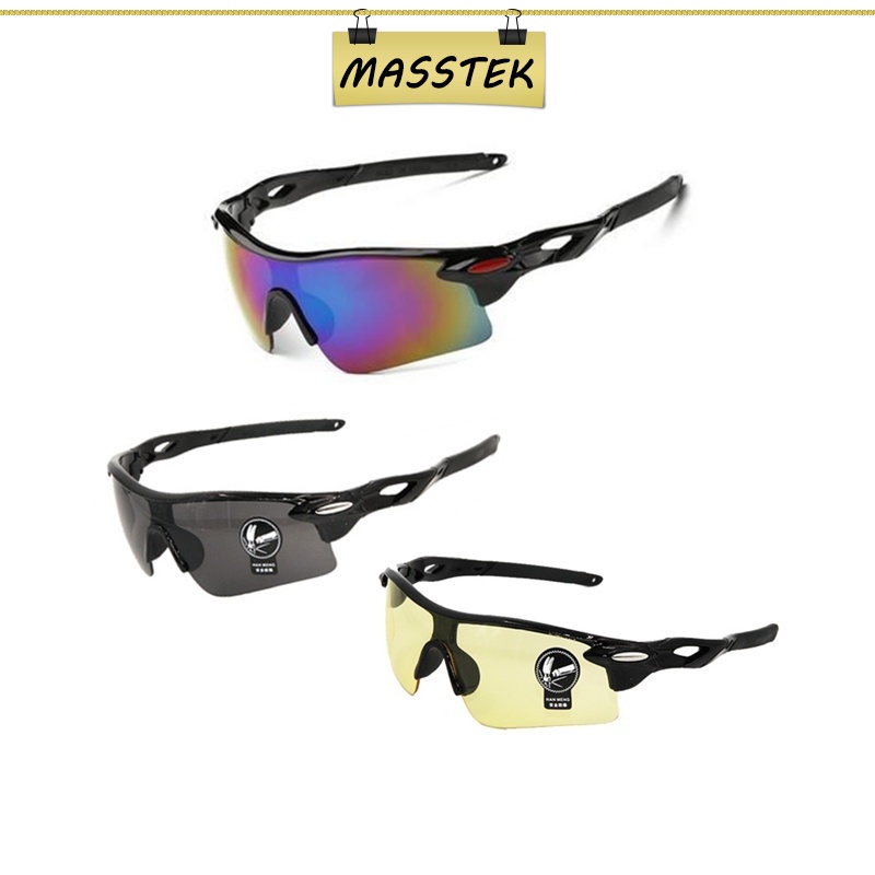 MASSTEK @Johor Cycling Sunglasses UV Protection Outdoor Sports Explosion proof Bicycle Goggles Bike Eyewear 18009