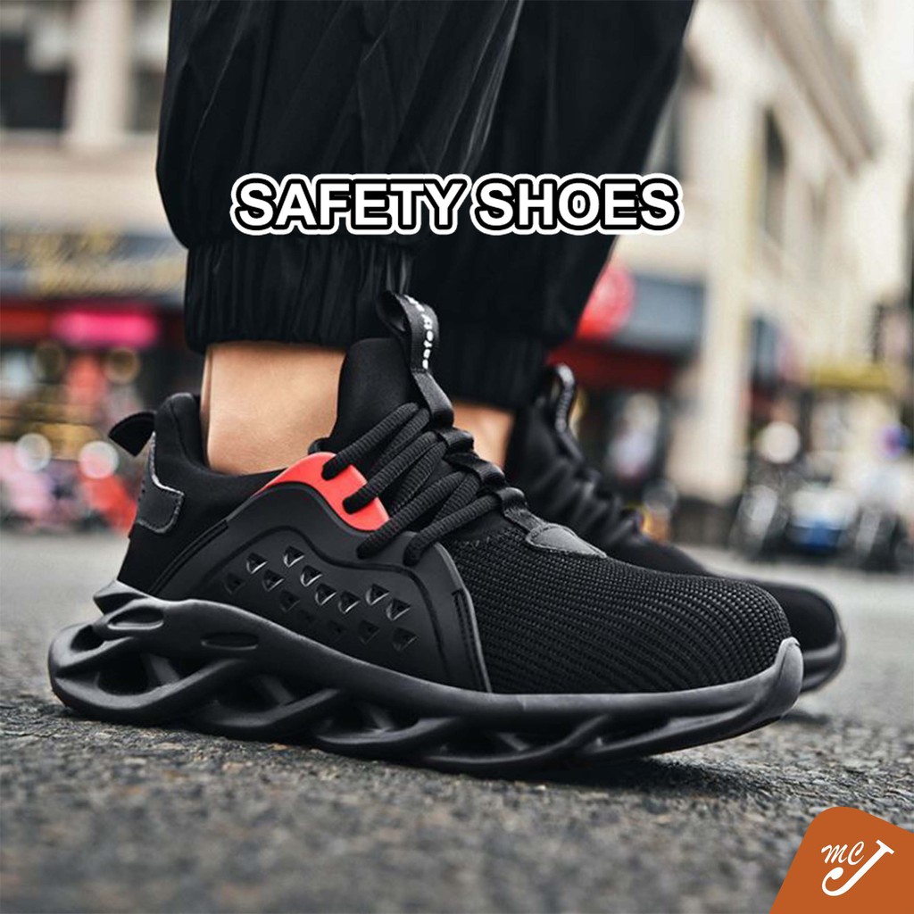 McJoden -AUGUSTINE Men Outdoor Steel Toe Cap Military Safety Shoes Safetly Boots Kasut Kerja