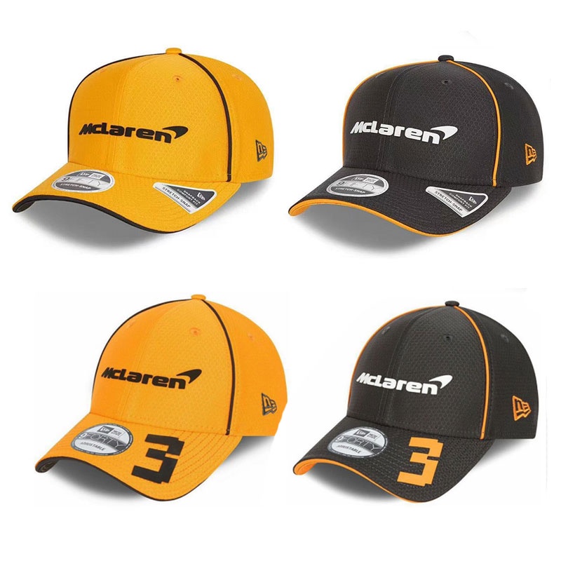 Mclaren Racing Baseball Cap No.3 Daniel Ricciardo Snapback Adjustable Hats for Men and Women