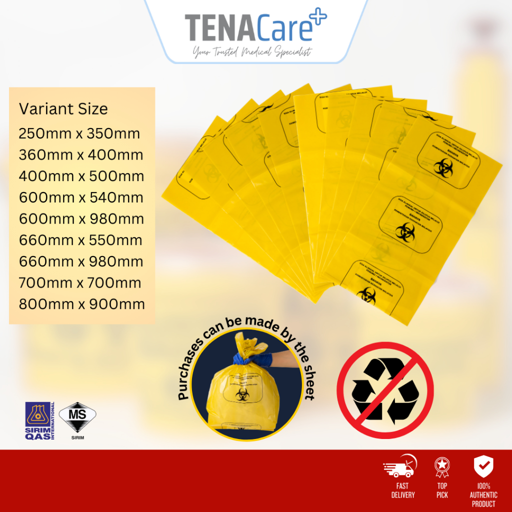 Medical Waste Bag / Biohazard Bag / Yellow Bag [Per Piece]