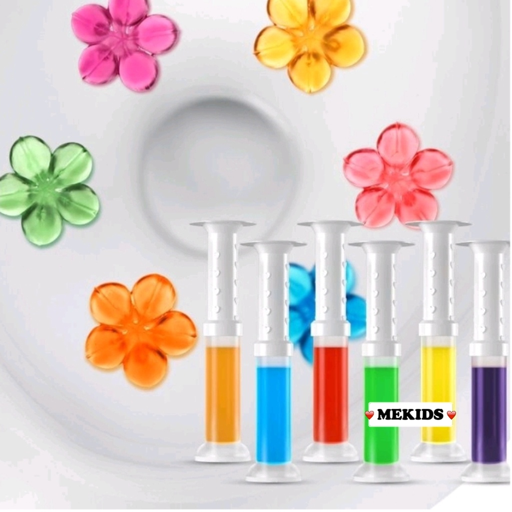 ‍‍‍MEKIDS‍‍‍ Flower Gel Toilet Push Type Bubble Cleaner Toilet Cleaner Fragrance Gel Pewangi Tandas马桶小花