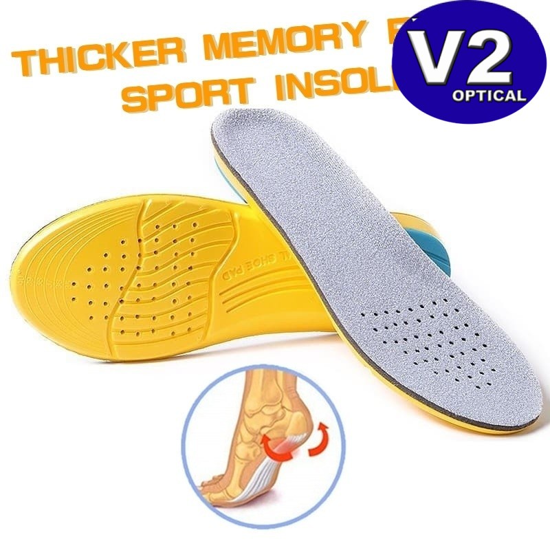 Memory Foam Thick Absorption Sports Insoles Breathable Cushion Elastic Orthopedic Men Women Foot Care Pads Running