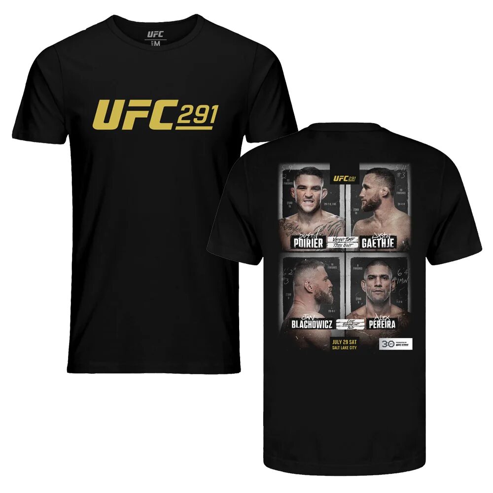 Men's UFC 291 POIRIER paired with GAETH 2 activity T-shirt UFC HOF 2023 T-shirt