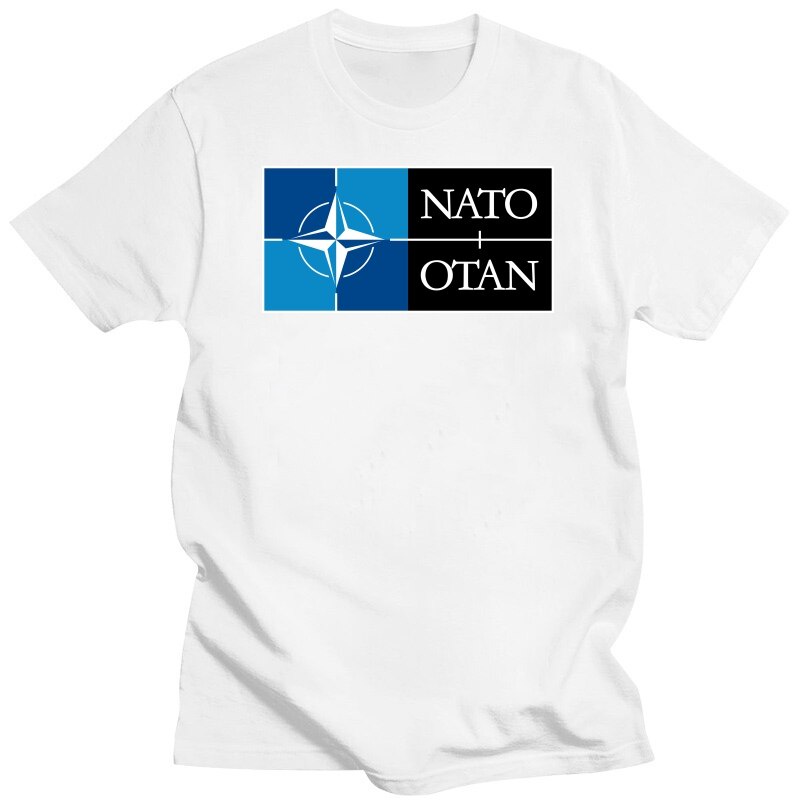 Men's Large T-shirt Nato North Atlantic Treaty Organization Logo Allied Forces Shirt