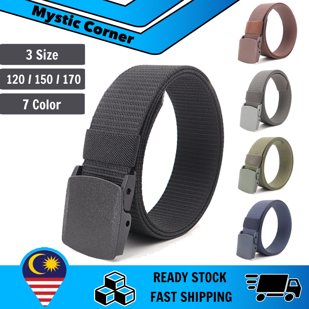 Men Tactical Style Canvas Belt Polyester Material - 120/150/170 CM Tali Pinggang Lelaki