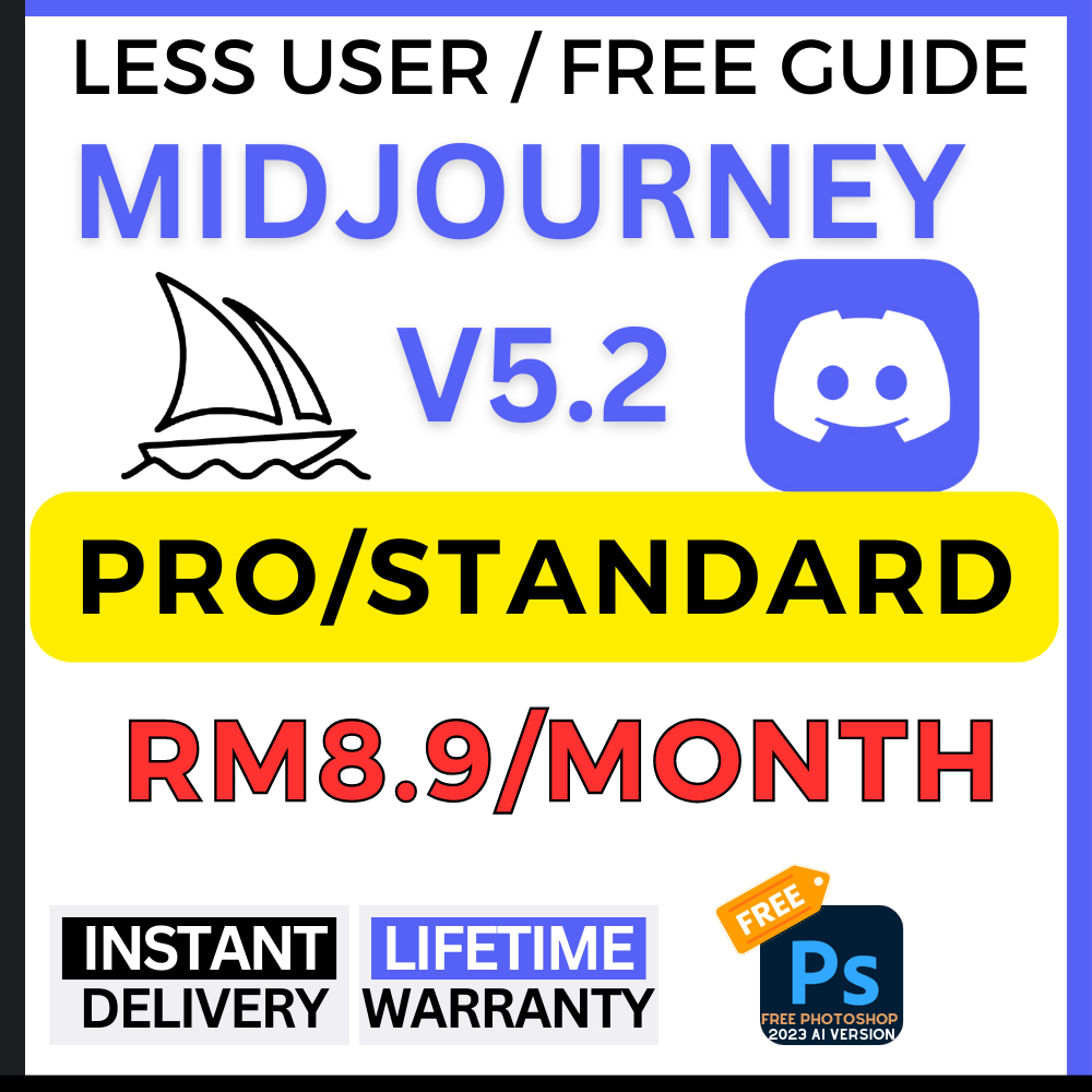 V6.0 ⛵️ STANDARD/PRO PLAN | AI DRAWING | ARTIFICIAL INTELLIGENCE | SHARED ACC | midjourney AI