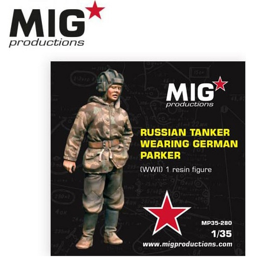 MIG productions MP35-280 1/35 WWII Russian Tanker Wearing German Parker.