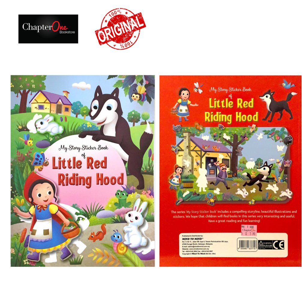 [Mind To Mind] My Story Sticker Book of Little Red Riding Hood / Beauty and the Beast / The Ugly Duckling / Bambi