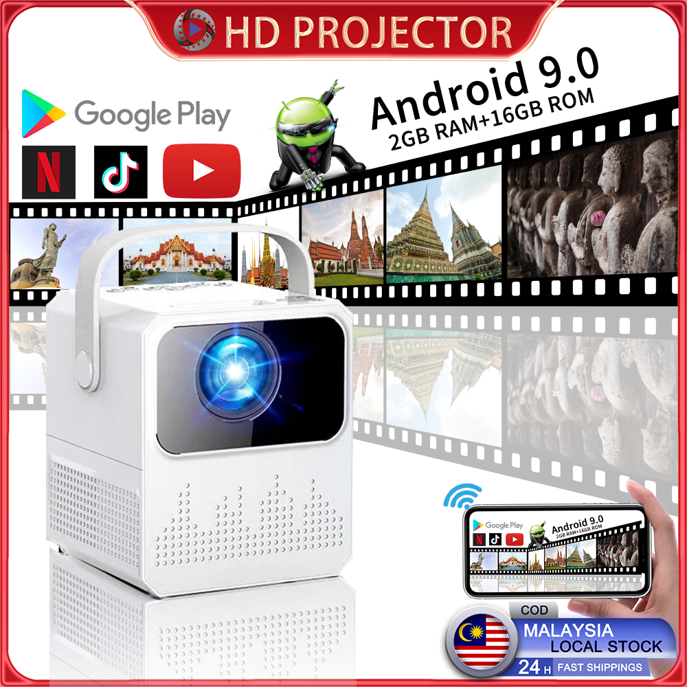 Mini Android Projector For Phone Home Theater Portable Smart Phone Projecter Mini Proyektor For Room Home Cinema Projector Wireless Bluetooth Projektor CY300投影機投影儀小型家用