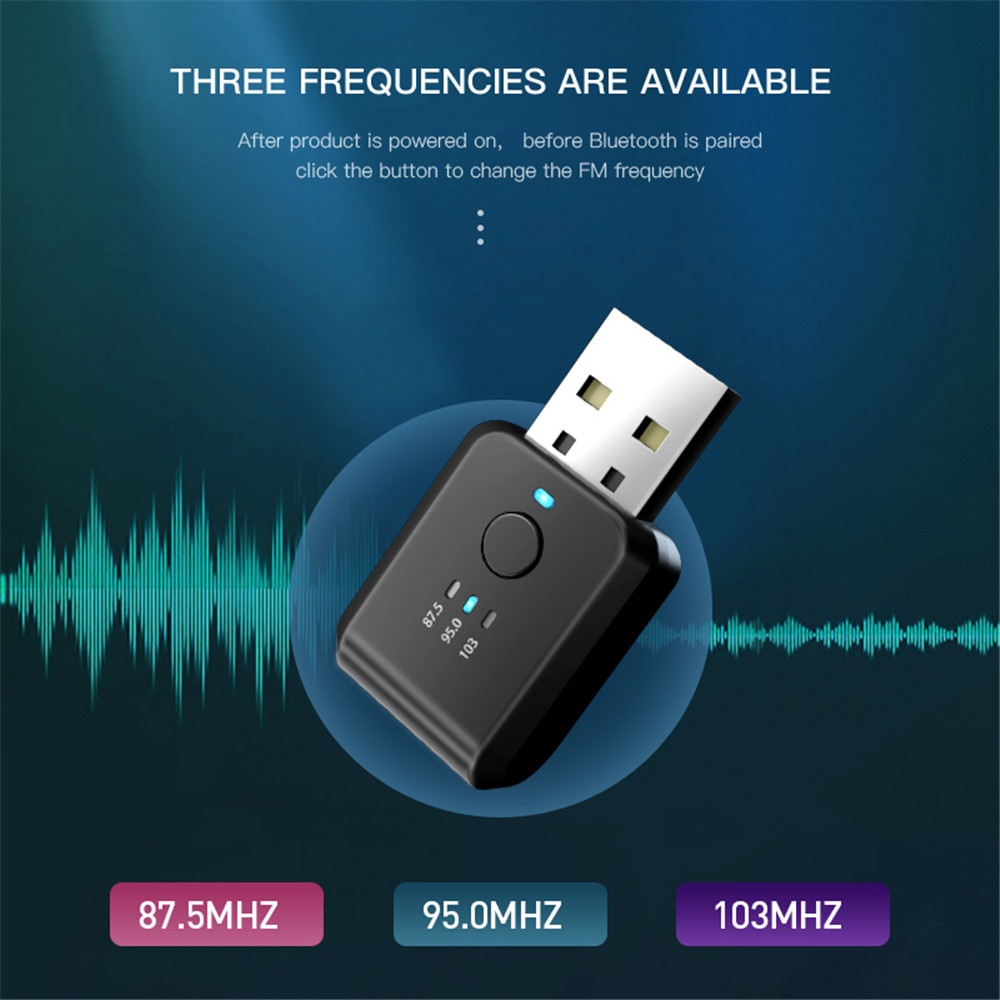 Mini Car Bluetooth 5.1 FM01 Transmitter Receiver Auto Wireless Audio For Car Fm Radio Handsfree Call USB Power Car Kit