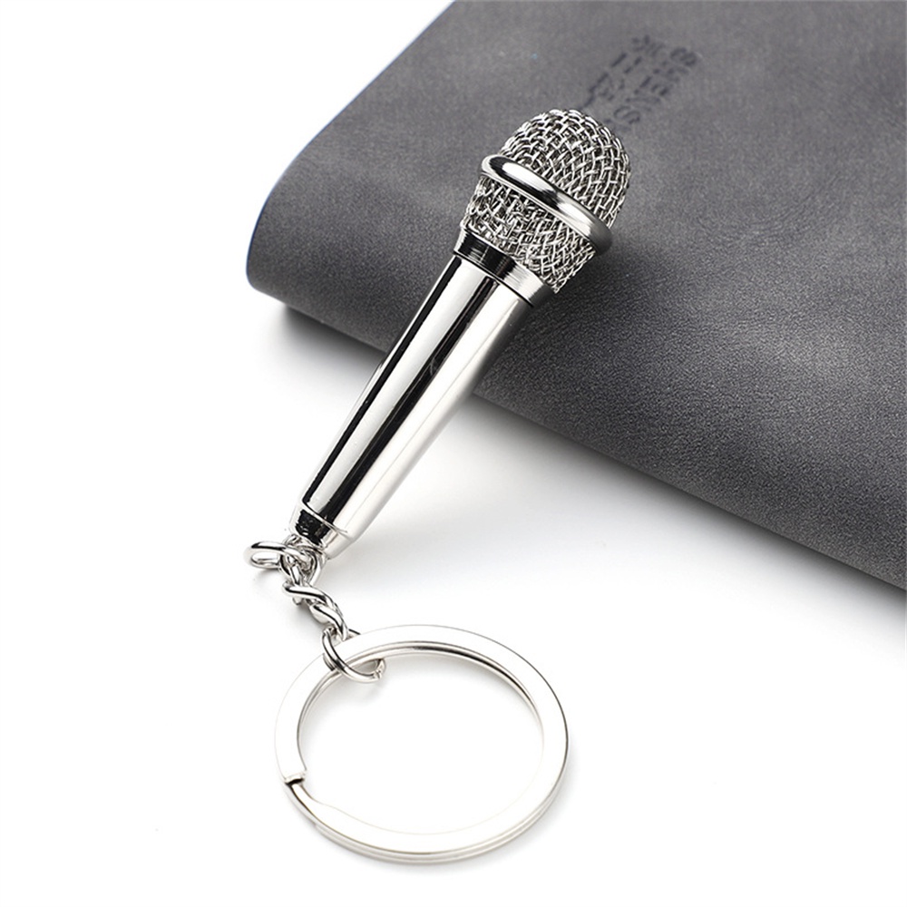 Mini Microphone Singer Rapper Music Lover Rock Roll BFF Best Friends Bag Charm Pendant Keychain Music Jewelry Gifts