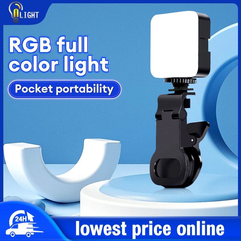 Mini Portable Pocket Photographic Lighting RGB LED Video Light 2000mAh Vlog Fill Light Smartphone DSLR Photography Live