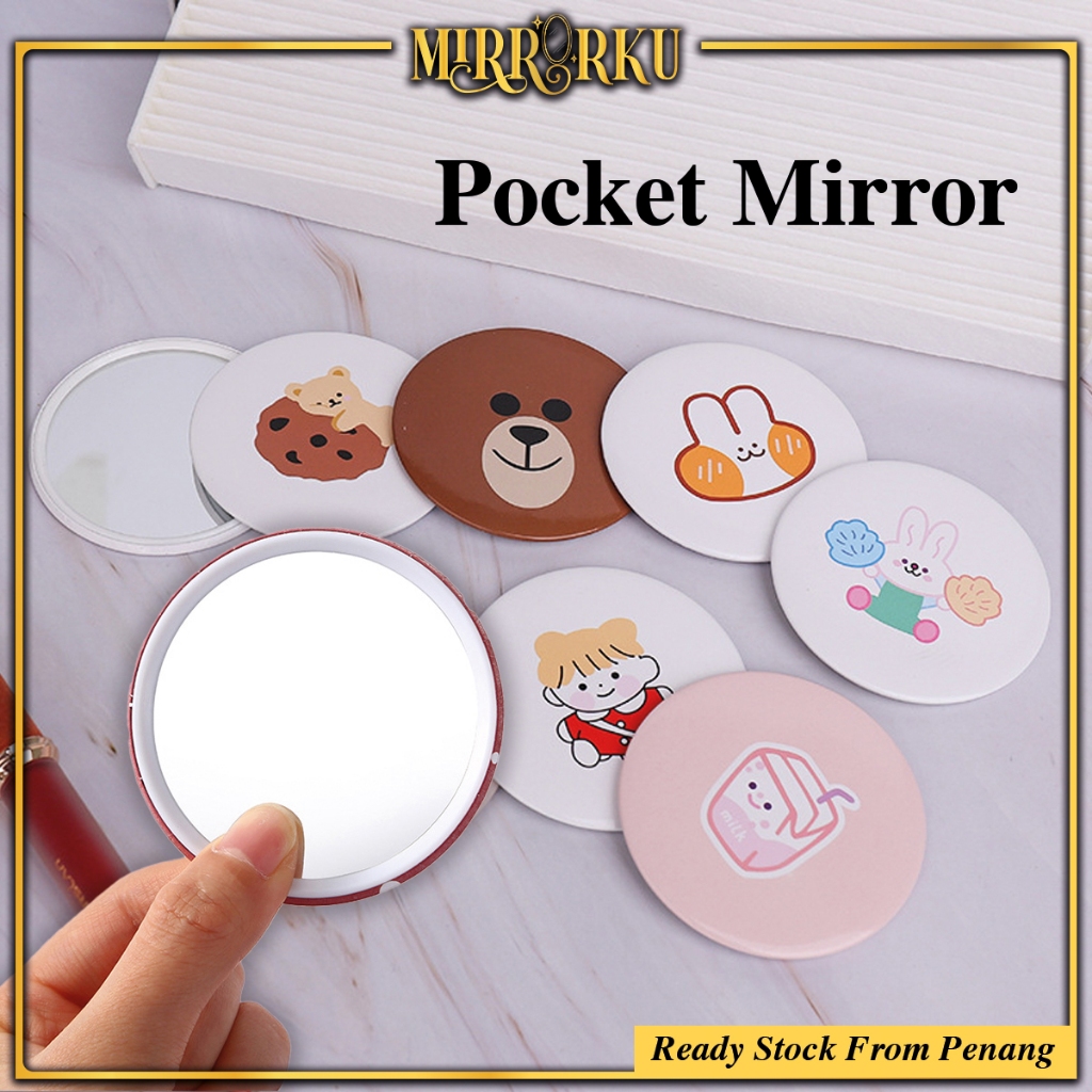 MIRRORKU Makeup Mirror Round Small Pocket Mirror Mini Kids Cermin Bulat Kecil Hadiah Door Gift 化妆镜