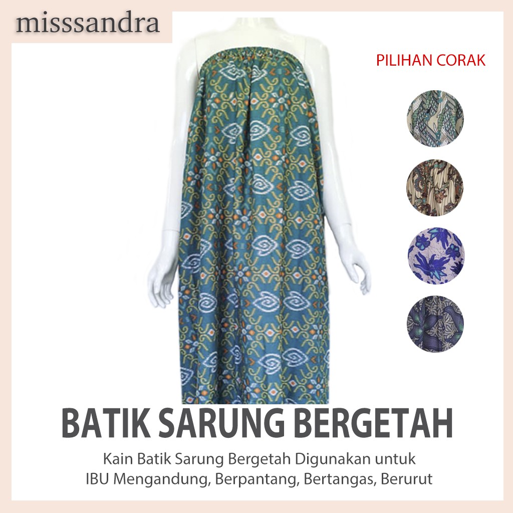 MISSSANDRA Kain Berpantang Bergetah / Confinement Sarong / Kain Batik Instant / Basahan