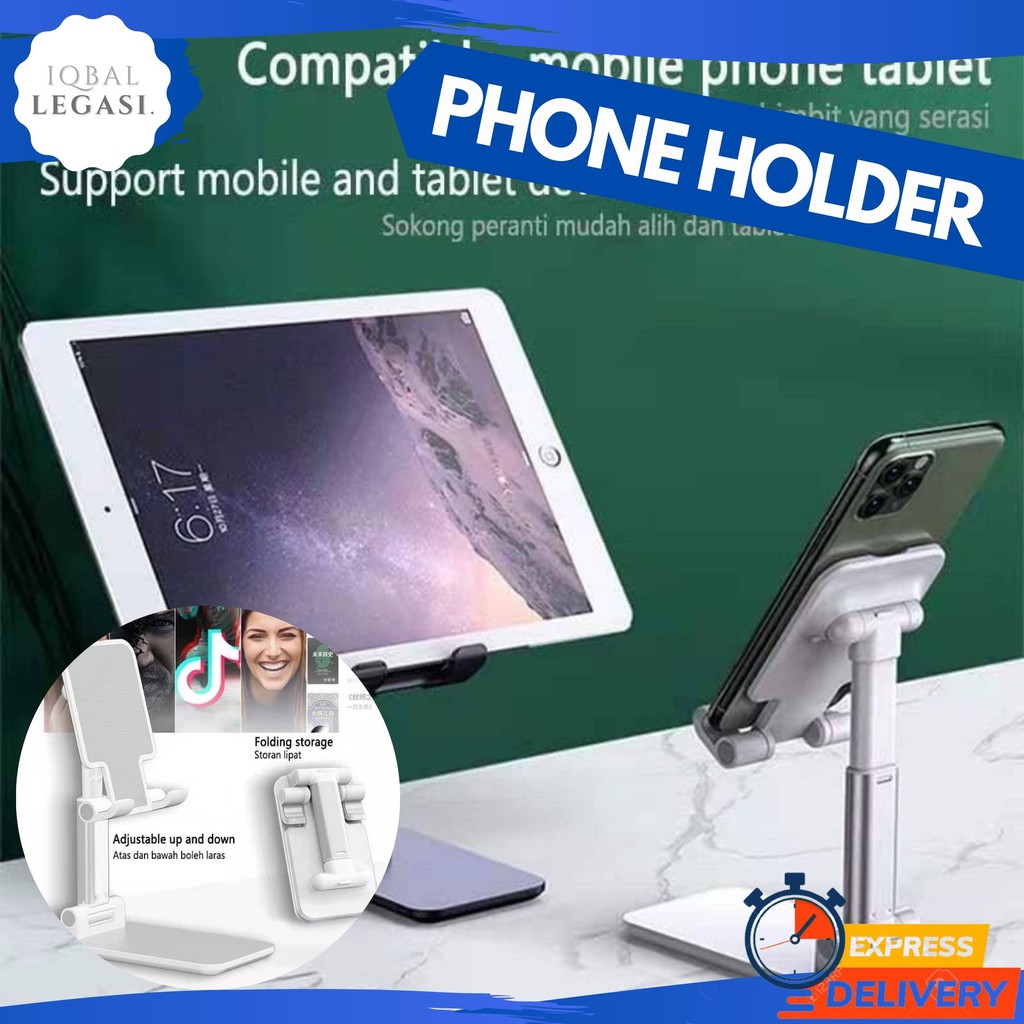 Mobile Phone Stand Holder Desktop Lazy Live Show Lifter Adjustable Support phone holder Pemegang Phone Table Study