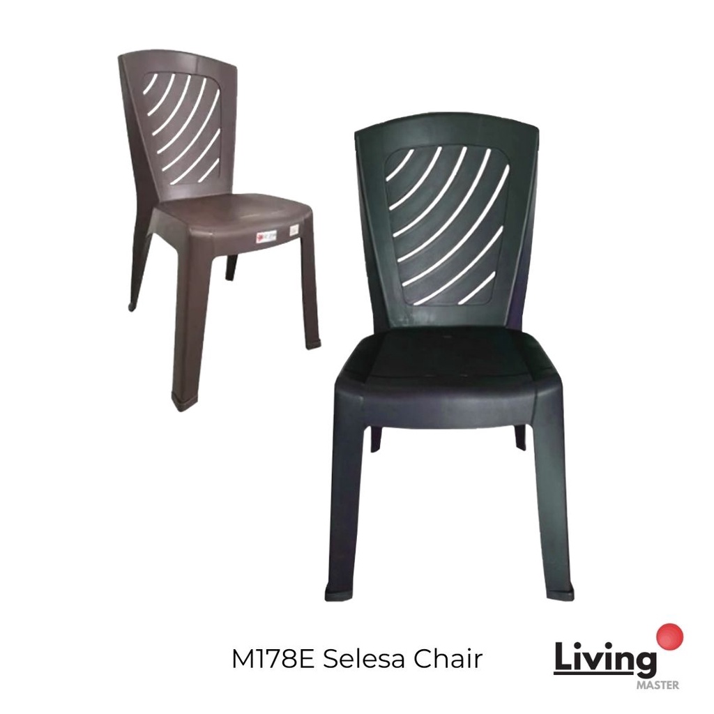 Modern Plastic Chair Indoor & Outdoor Dining Plastic Chair Plastic Chair Black Color Ready Stock in Malaysia