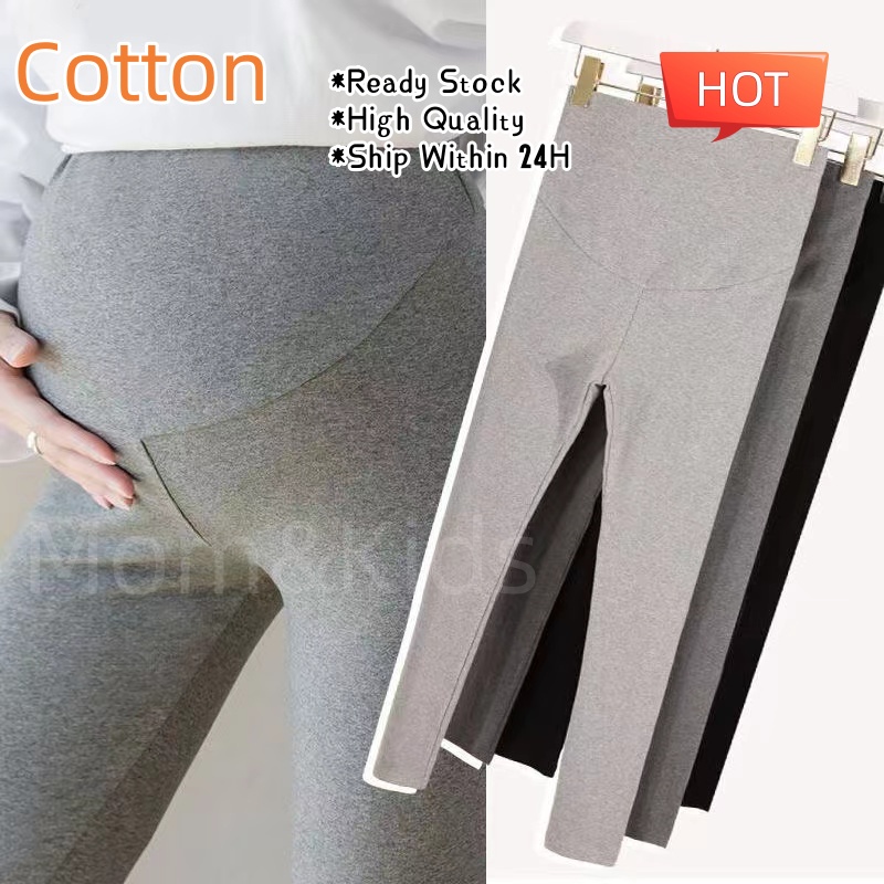 Mom& Kids 孕妇打底裤 孕妇裤 孕妇紧身裤 孕妇装 High Quality Elastic Maternity Legging Pregnancy Long Pant Soft Maternity Pants High Waist Adjustable Stomach Support Pants Seluar Mengandung