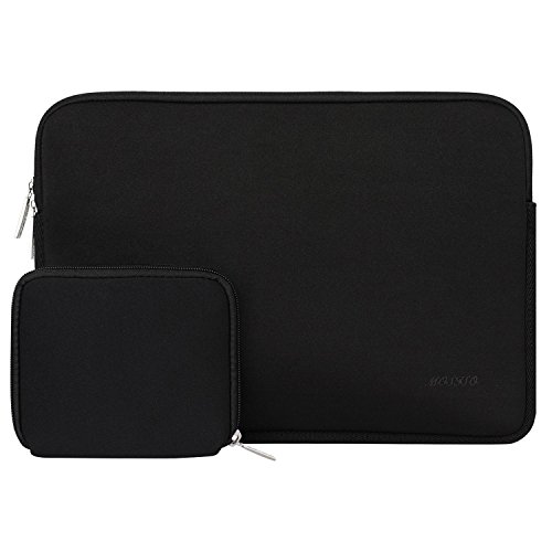 MOSISO Laptop Sleeve Compatible with MacBook Air 13 inch M2 A2681 M1 A2337 A2179 A1932 2023-2018/Pro 13 M2 M1 A2338 A2251 A2289 A2159 A1989 A1706 A1708, Neoprene Bag with Small Case, Black