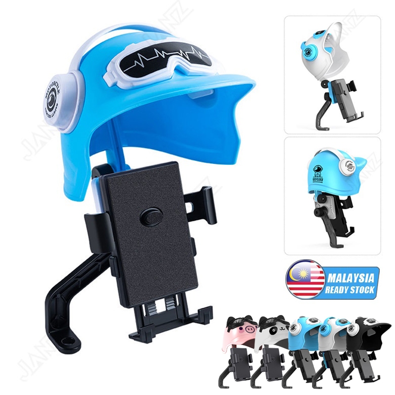 Motorcycle Phone Holder Stand Motorbike Sunscreen Phone Stand Bracket wtih Sunshade Umbrella Sunproof Waterproof Helmet