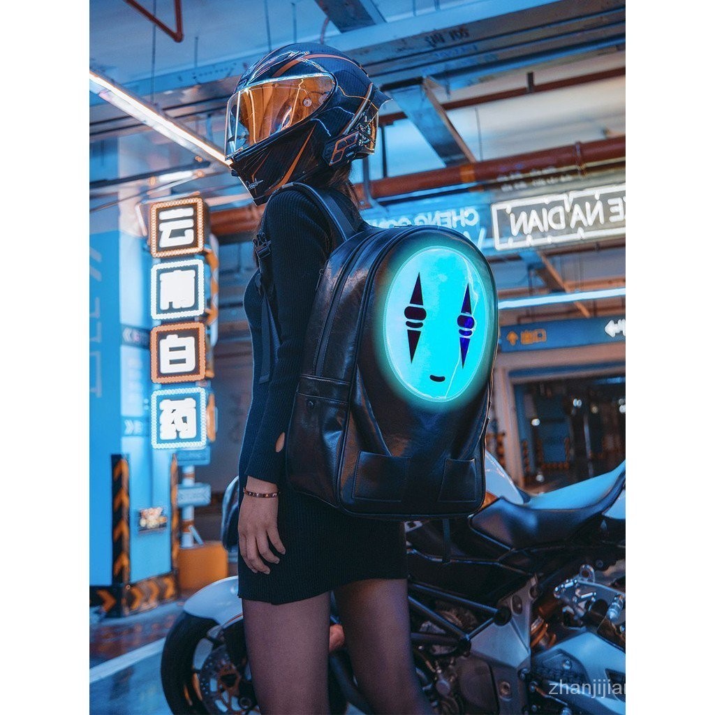 Motorcyclist Helmet Bag Waterproof Motorcycle Backpack Male Riding Backpack Female College Student Cartoon Computer School Bag