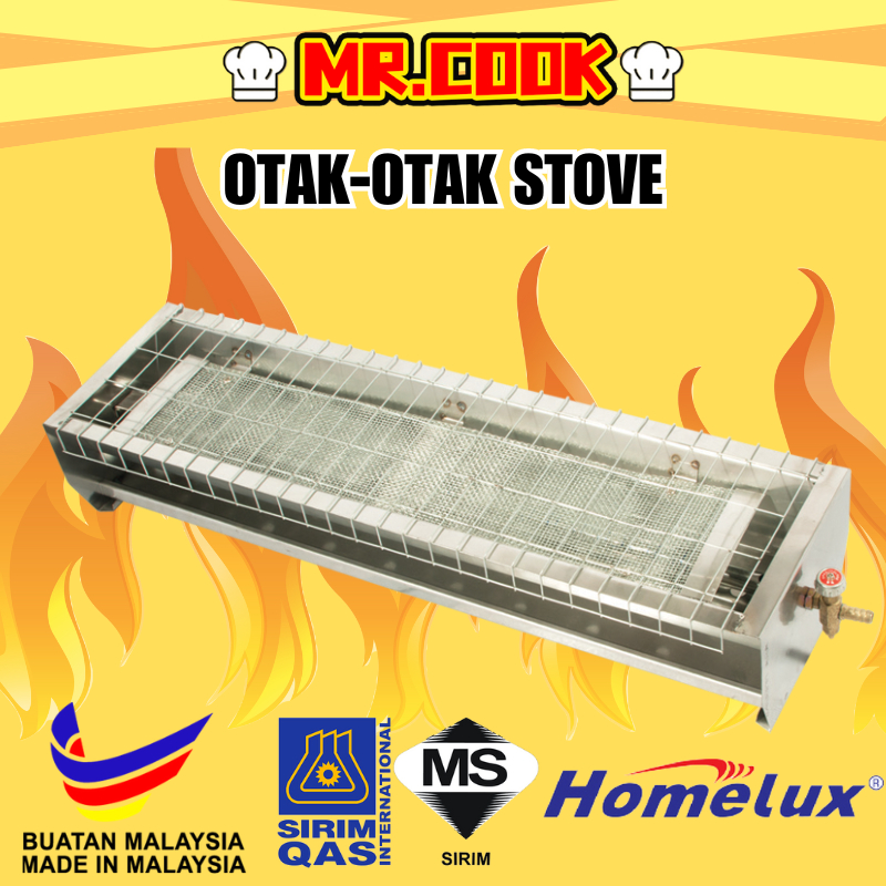 [MR.COOK] Dapur Otak-Otak Dapur BBQ Stainless Steel BBQ Otak-Otak Gas Stove Dapur Satay Pembakar Otak-Otak