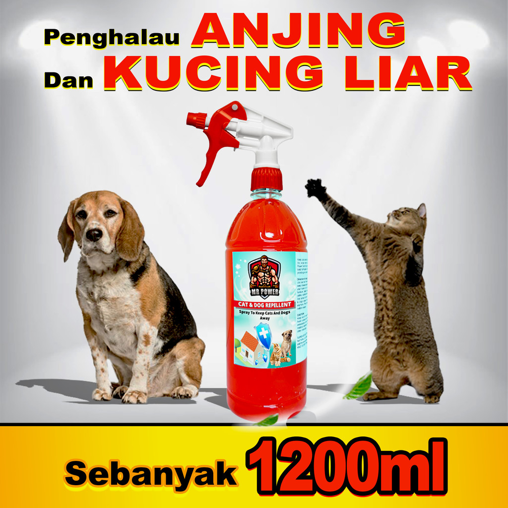 Mr Power Dog & Cat Repellent (1200ml) Penghalau Halau Kucing Natural Plant Extract Water Base Spray Repel Cats