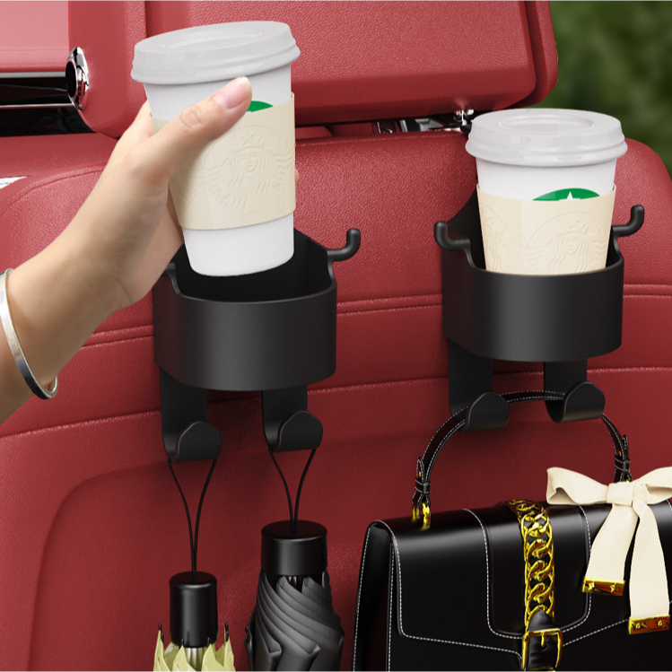 Multifunctional Car Hook Water Cup Holder Seat Back Headrest Storage Rack Mobile Beverage Storage and Storage Box