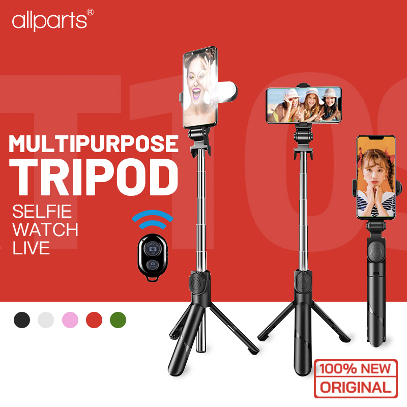 Multifunction Bluetooth Selfie Stick Tripod Monopod Phone Holder Stand Self Photography Wireless Control Extendable