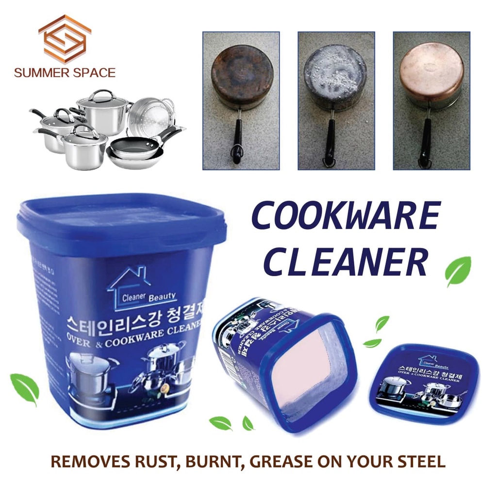 Multifunction Steel Cookware Cleaner Paste, Removes Burnt, Rust on Pot, Wok, Sink | Pencuci Periuk Keluli Bakar, Karat