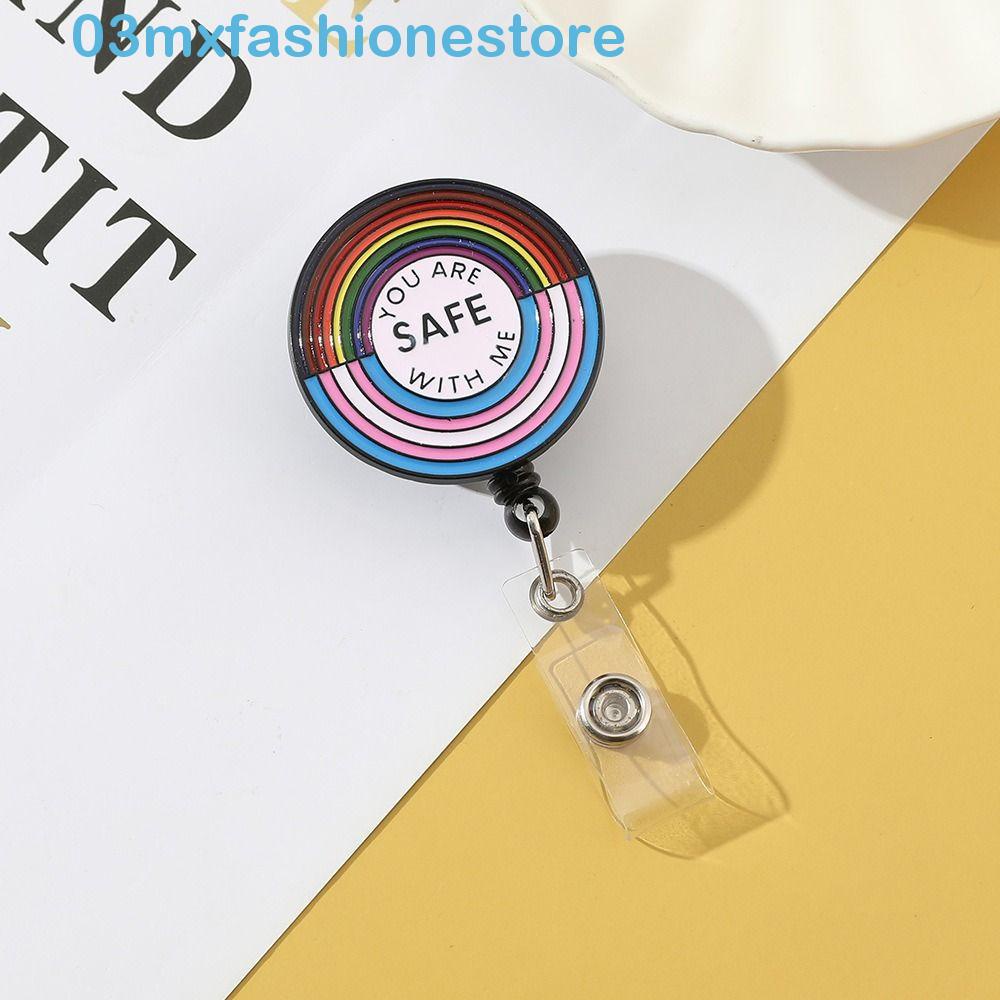 MXFASHIONE LGBT Lovers Brooch Trendy Cute Fashion Anti-lose Pendent Women Lapel Pin Rainbow Flag Girl Gift Alloy You Are Safe With Me